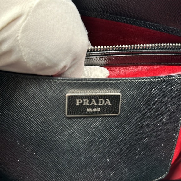 RARE Authentic PRADA Studded Saffiano Leather 2 Way Tote- Large - Picture 12 of 16